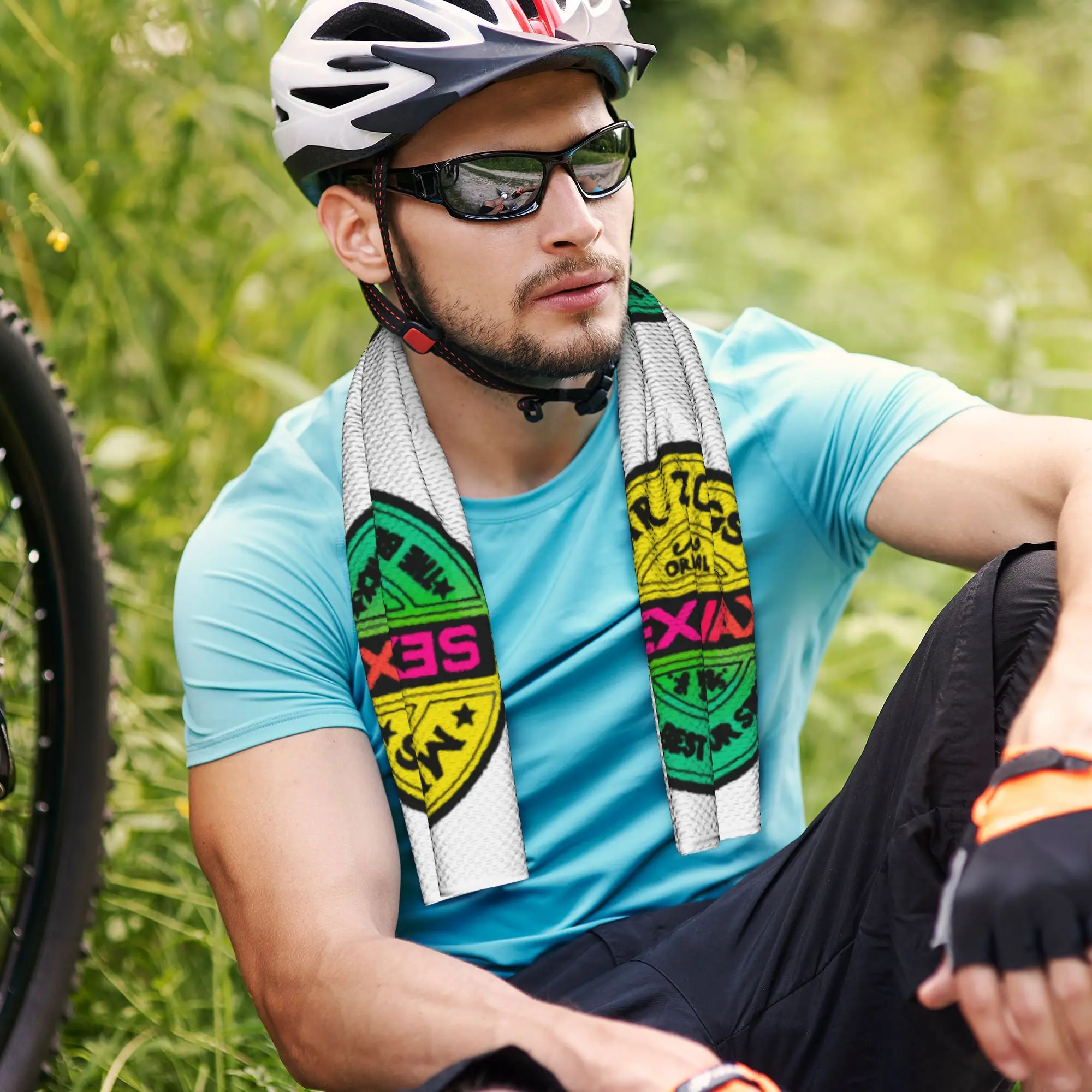 Фото Полотенце для лица Mr Zogs Surfing Cold Exercise, быстросохнущее, с логотипом Sex Wax, пляжное, дышащее, охлаждающее №4