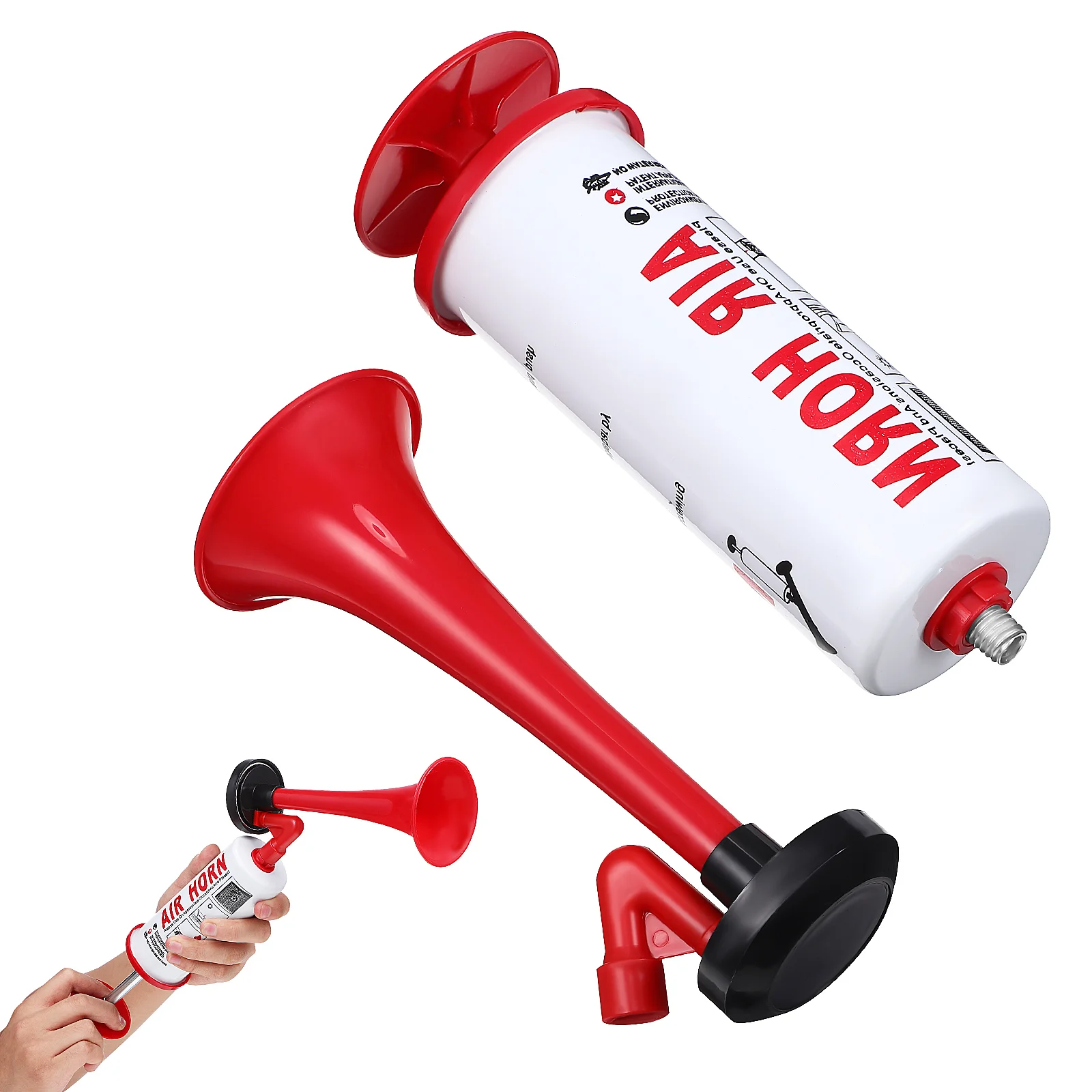 

Hand-held Horn Air Horns Bulk Push Pump Metal Handheld Stadium Party Graduation Loud