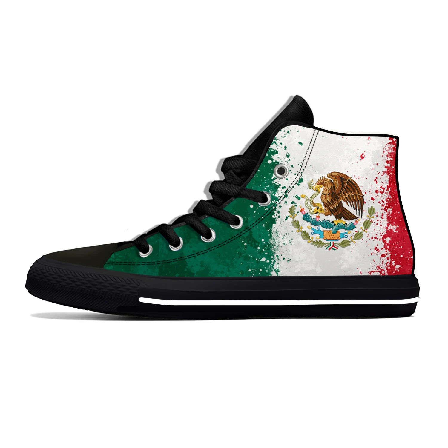 

Мексиканский Флаг Мексики патриотические крутые модные смешные повседневные тканевые туфли высокие Легкие дышащие кроссовки с 3D принтом для мужчин и женщин