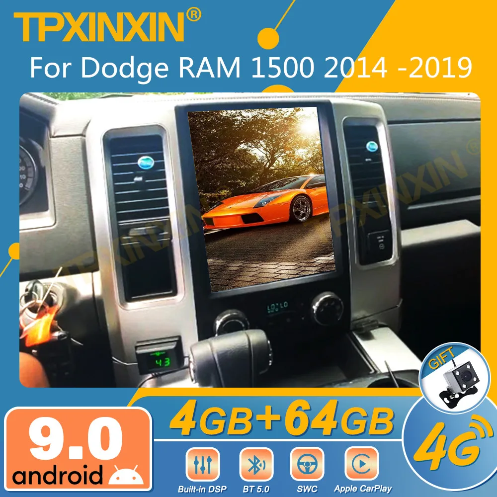 

Автомагнитола 2DIN для Dodge RAM 1500 2014 -2019 с сенсорным экраном Tesla, стереоприемником, Авторадио, мультимедийный плеер с GPS Навигатором, головное уст...
