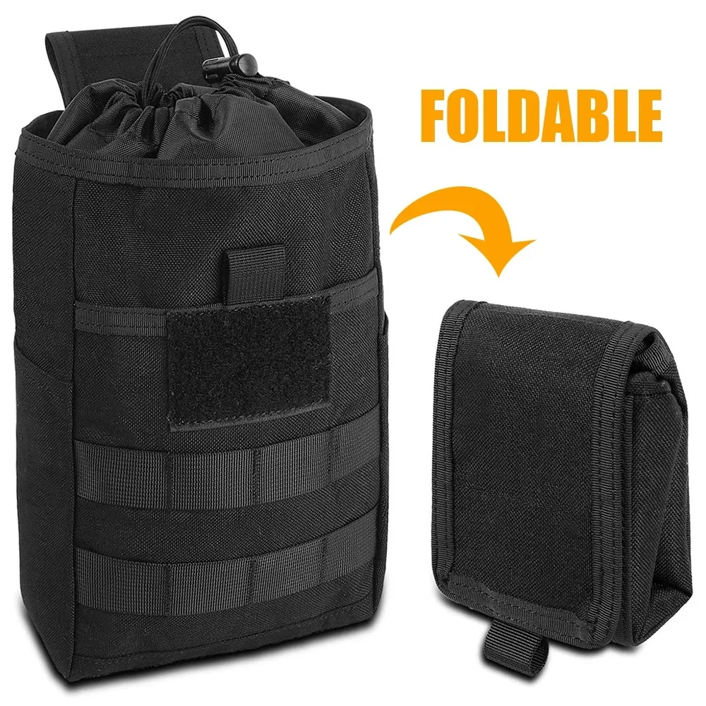 

Tactical Folding Molle Dump Drop Pouch Foldable Recovery Ammo Magazine Waist Pack Outdoor Hunting Utility EDC Tool Accessory Bag