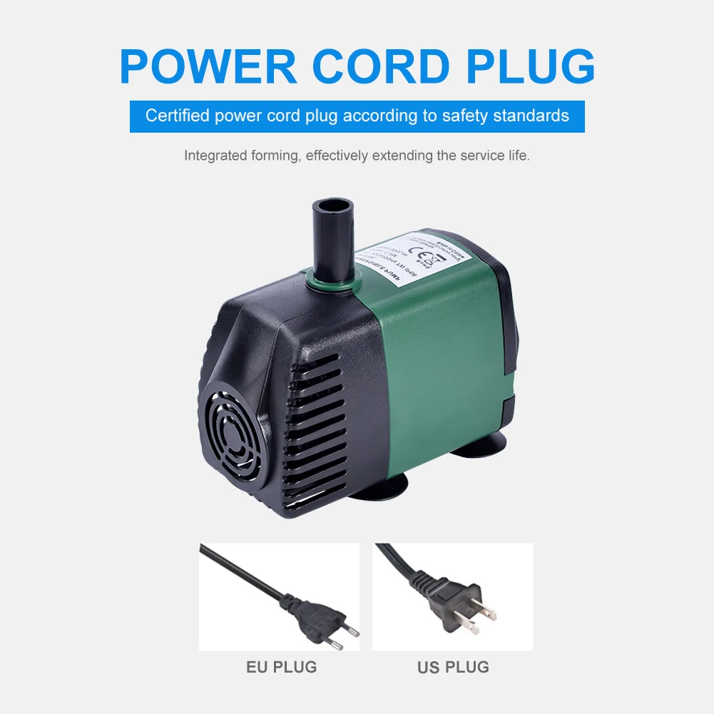 Погружной аквариум бесшумная помпа 600 л/ч для ландшафтного пруда водяного