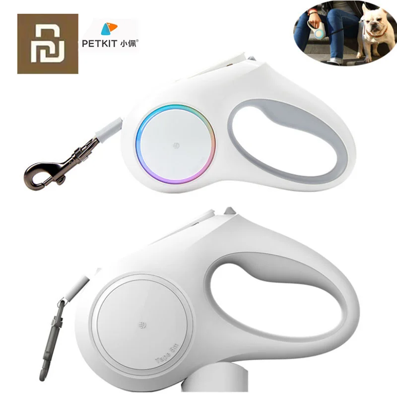 Youpin Petkit Go Shine Pet Leash Dog Traction Rope Flexible Ring Shape 3m / 4.5m with Rechargeable LED Night Light images - 1