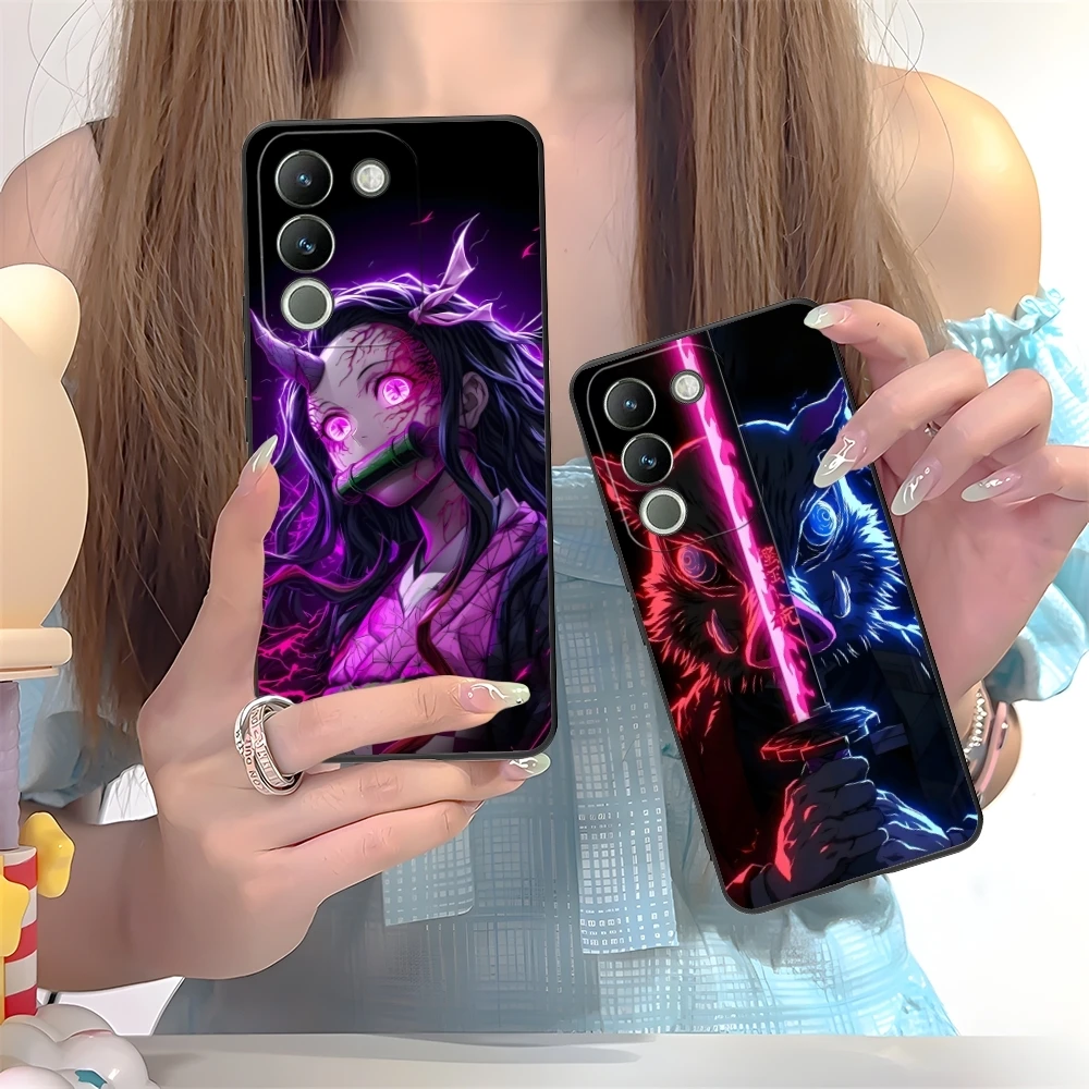 Цветной неоновый чехол для мобильного телефона Demon Slayer VIVO Y95 Y93 Y31 Y20 V19 V17 V15 Pro X60 NEX