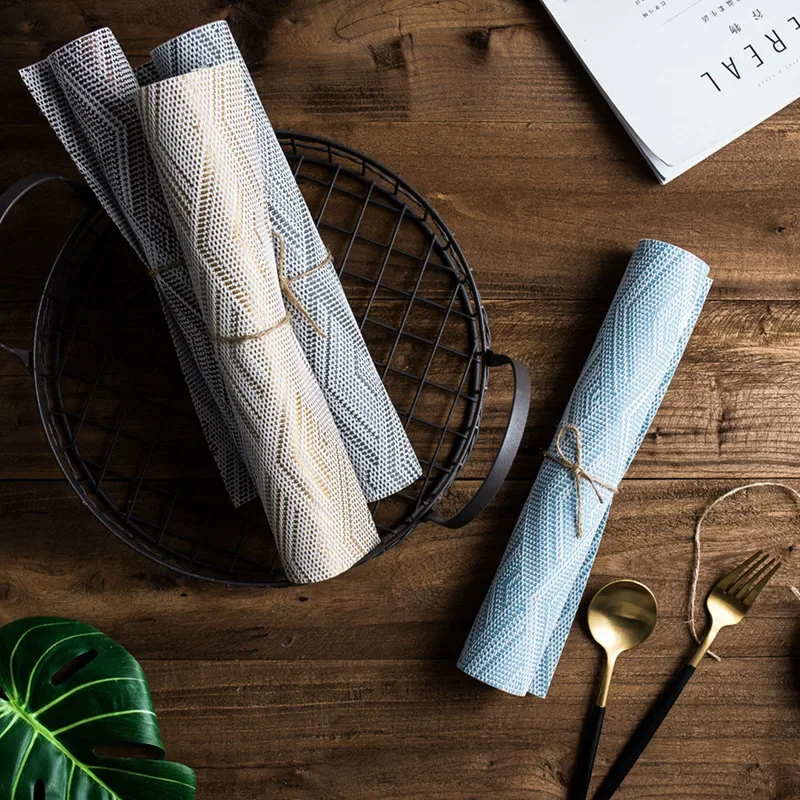 6/4 шт. волнистый 3D сетчатый коврик для столовых приборов европейский ПВХ Teslin