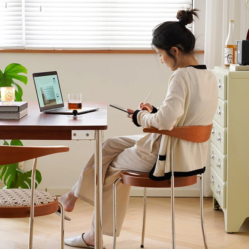 Современный скандинавский обеденный стул для гостиной деревянный с акцентом