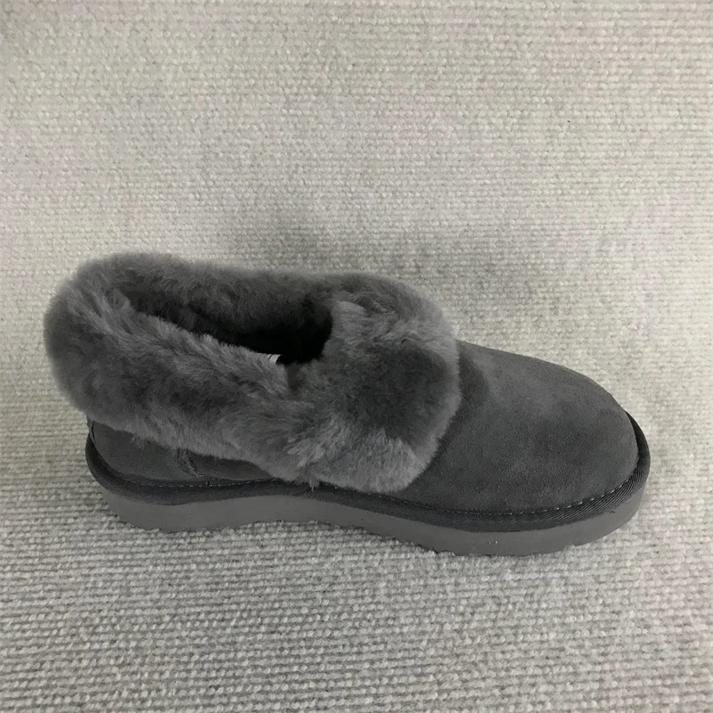 Женские ботинки на плоском каблуке кожаная женская обувь австралийская зимняя