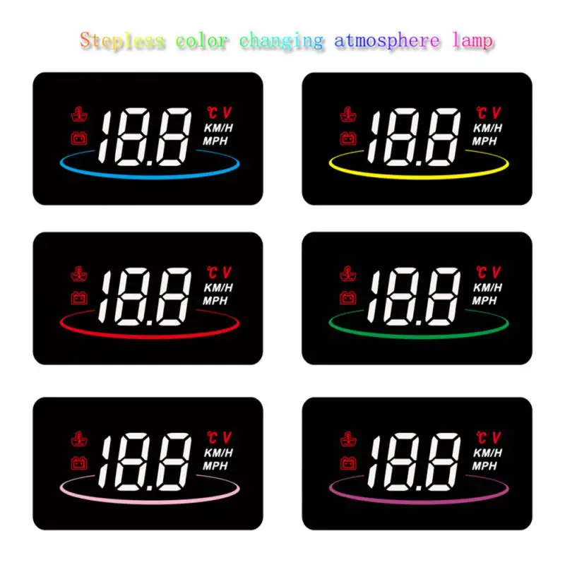 

Universal Head-up Display Multifunctional Atmosphere Light Color-changing L2 Car Display Car Accessories Hud Head Up Display
