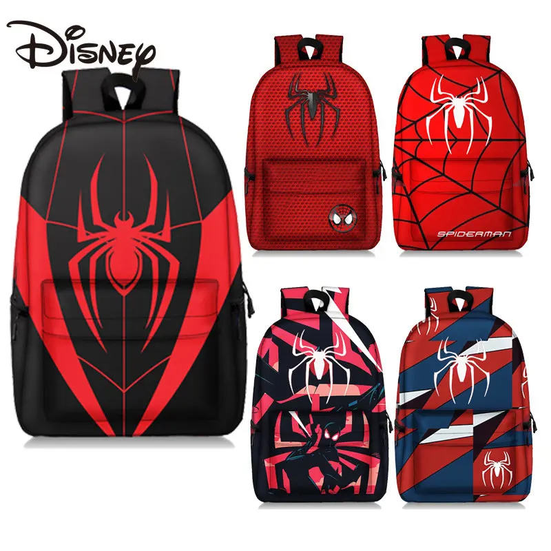 Disney Avengers Cartoon Characters Boys Primary School Backpack Anime Schoolbag Polyester 3D Printing Burden-reducing Backpack