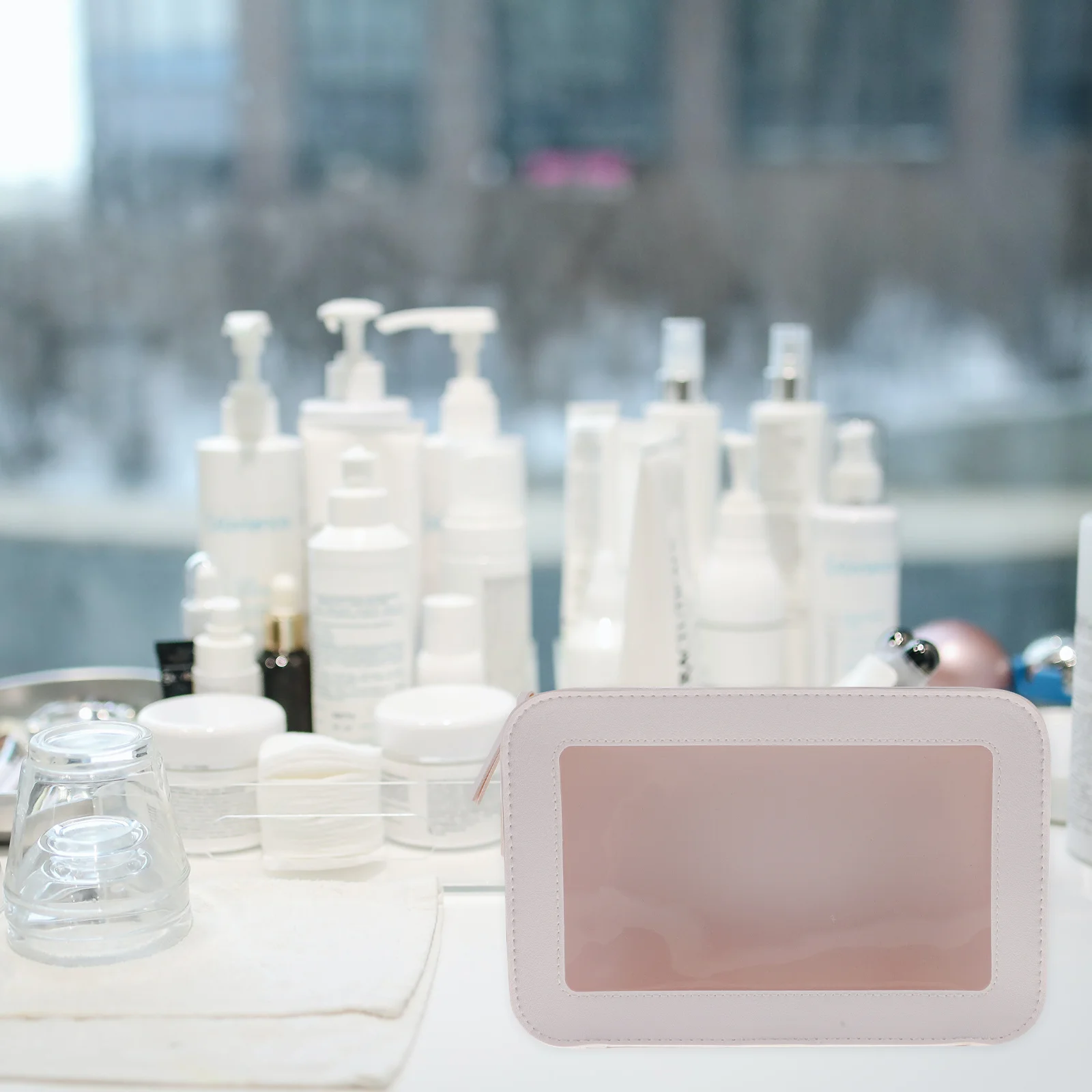 

Square Transparent Travel Toiletry Bag Zipper Storage Clear Makeup Essentials Women Toiletries Bags Pvc Miss Size