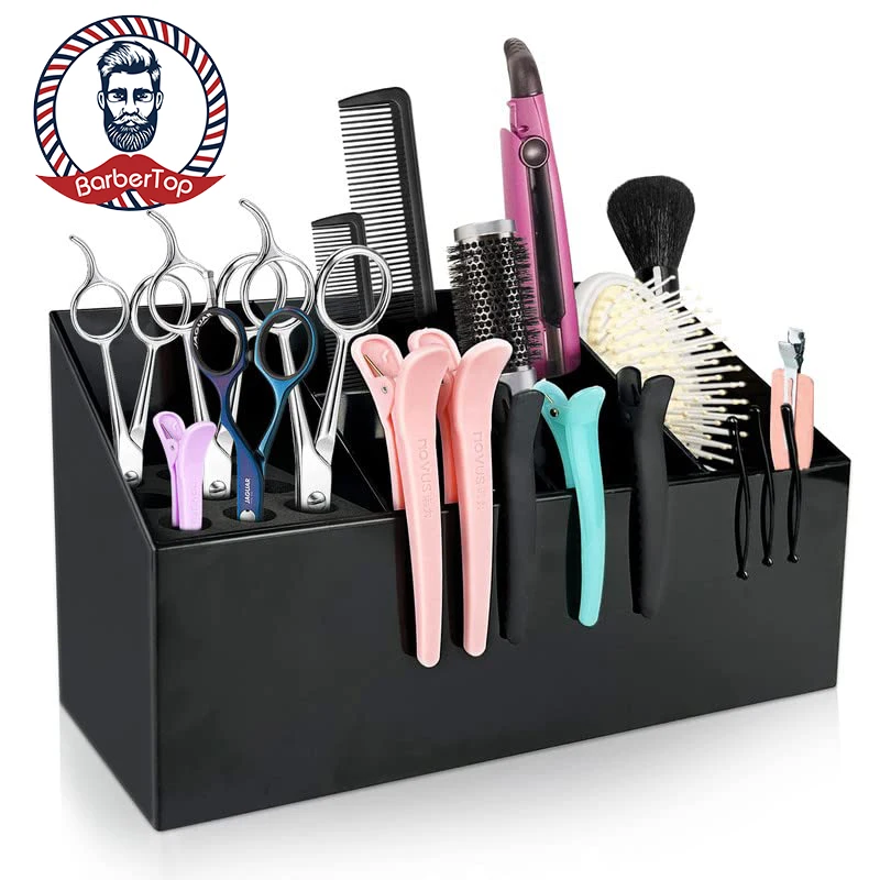 

Salon Hairdressing Scissors Comb Stand Case Hairdresser Hair Clips Box Organizer Holder Barber Storage Rack Barbershop Tool