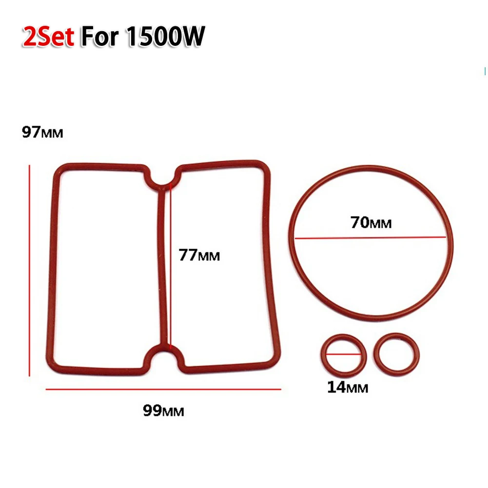 

8Pcs/Set Air Compressor Gasket 550/750/950/1100/1500w Oil Free Air Compressor Cylinder Head Power Tool Rubber Sealing Ring