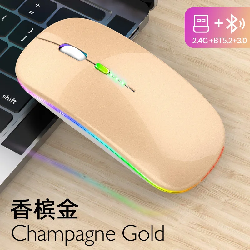 Wholesale New Wireless Mouse Charging Mute Power Display Office Mouse Luminous Mouse images - 6