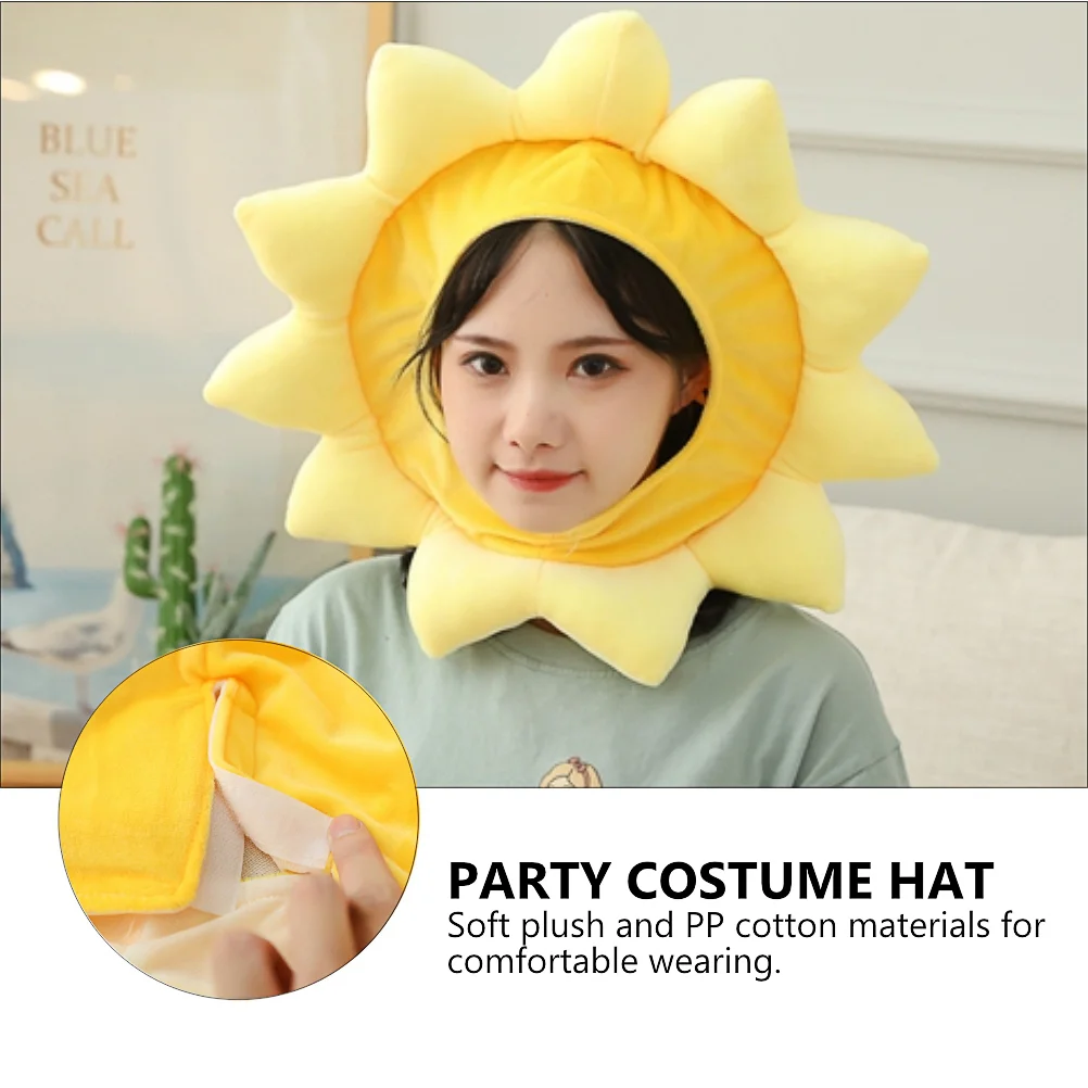Плюшевый головной убор для косплея вечерние шляпы с подсолнухом новинка