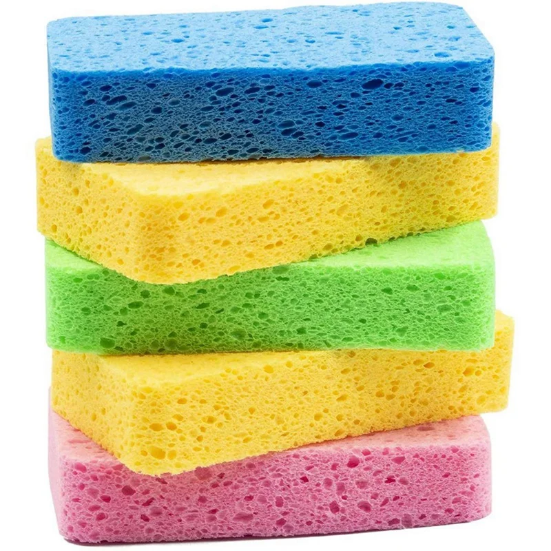 

Large Cellulose Sponges,Kitchen Sponges For Dish, Duty Scrub Sponges,Non-Scratch Dish Scrubber Sponge Cookware 15 Pcs
