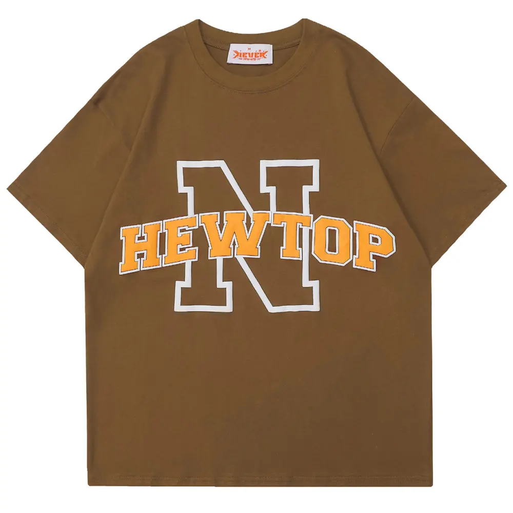 

Oversized T-shirt Foaming Letters Print Cotton O-neck Men T-shirt Top Harajuku Streetwear Casual Hip Hop Summer T Shirt for Men