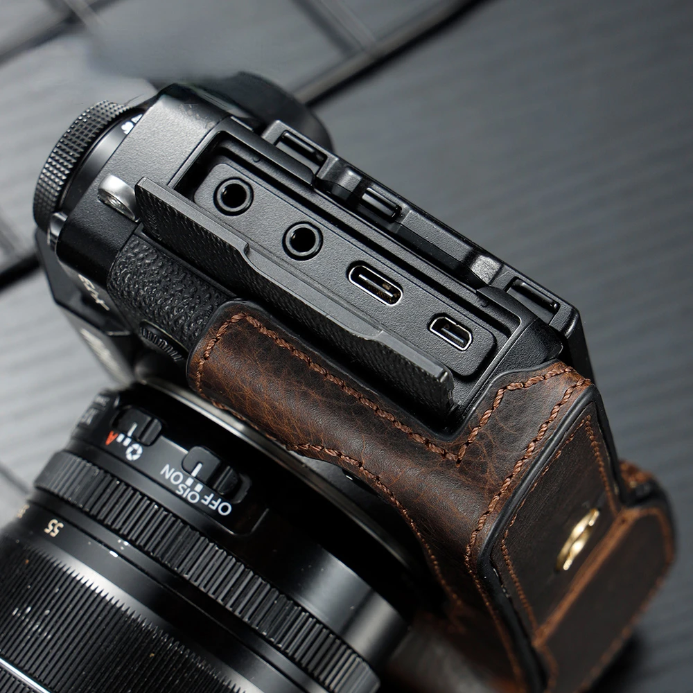 Чехол из натуральной кожи с ручкой для камеры Fujifilm XT2 XT3