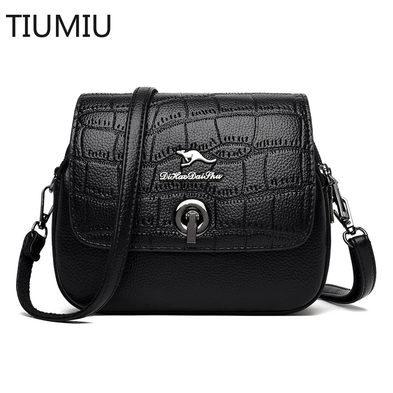 

Hot Sale PU Leather Messenger Bag Ladies 2021 New Series Crocodile Pattern Shoulder Bag Femme Special Lock Design Female Handbag