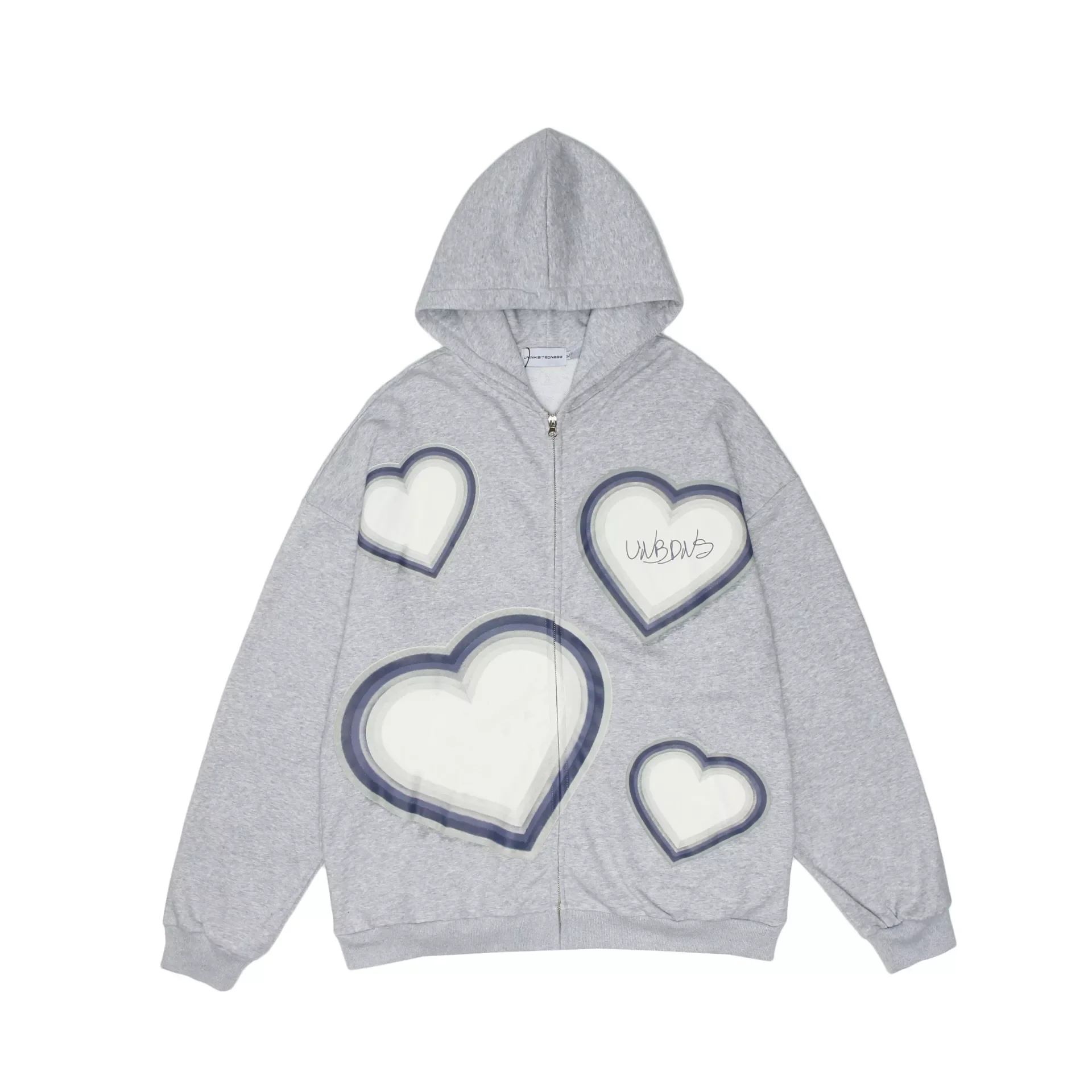 

hoodie y2k women heart-shaped print loose punk E-girl kawaii sweatshirt hip-hop streetwear Autumn Harajuku new outwear