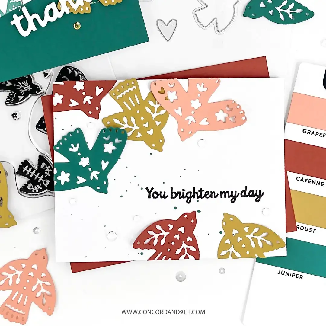 Новинка 2024 птица с перьями собирает прозрачные штампы металлические Вырубные