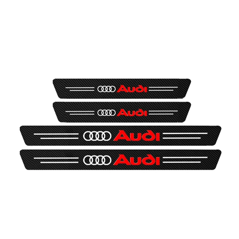 

Защитная полоса из углеродного волокна для порога автомобильной двери, наклейки для Audi A3 A4 B5 B6 B8 A3 8P 8V 8L A5 A6 C6 C5 A1 A7 A8 Q2, аксессуары