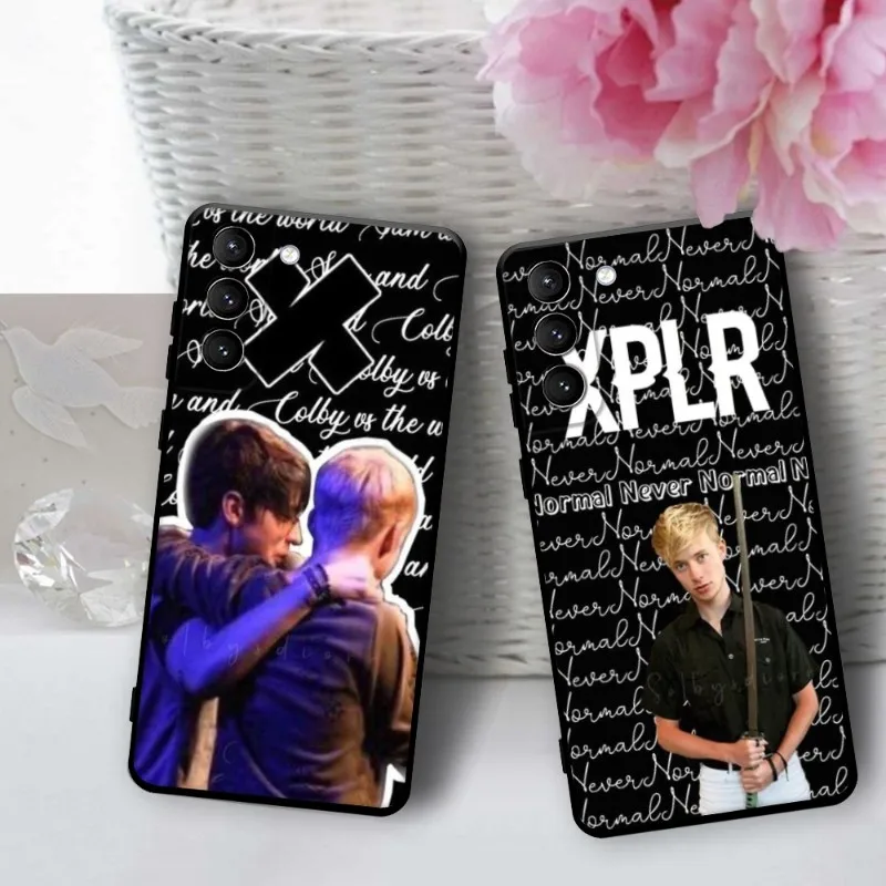 

sam and colby XPLR Phone Case For Samsung Galaxy S20 S21 FE S22 S10 Ultra S9 S8 Samsung Note 20 10 Lite Phone Funda