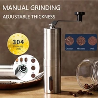manual coffee grinder handheld mini brushed stainless steel washable multifunctional portable home conical coffee grinder