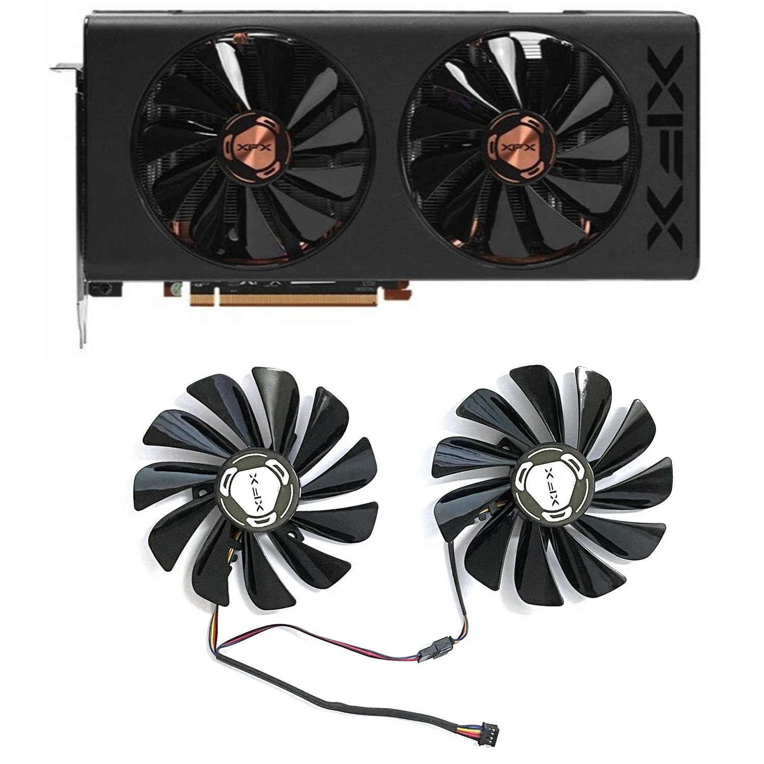 Новинка, 95 мм, постоянный ток, 12 В, 5600 А, флуоресцентный кулер для графического процессора XFX RX 5700 5700XT, 4Pin, XFX RX 5700XT 5600XT