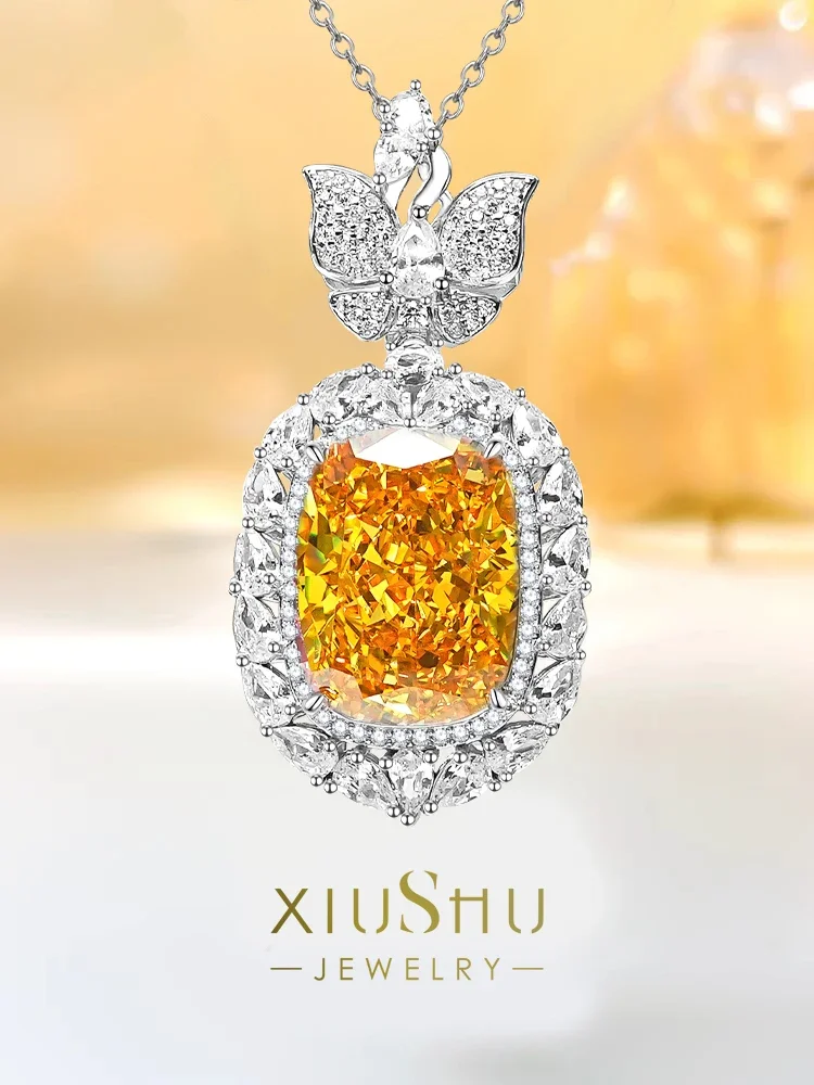 Женский комплект из колье и серёг серебра 925 пробы