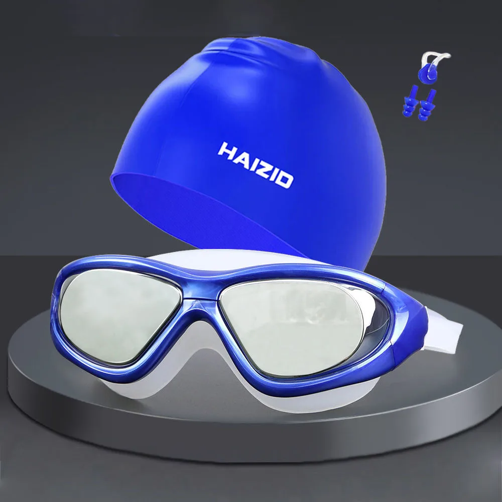 

Anti-Fog Professional HD Anti-UV Electroplating Swimming Goggles Glasses Large Frame Silicone Swimming Women Men Swim Goggles