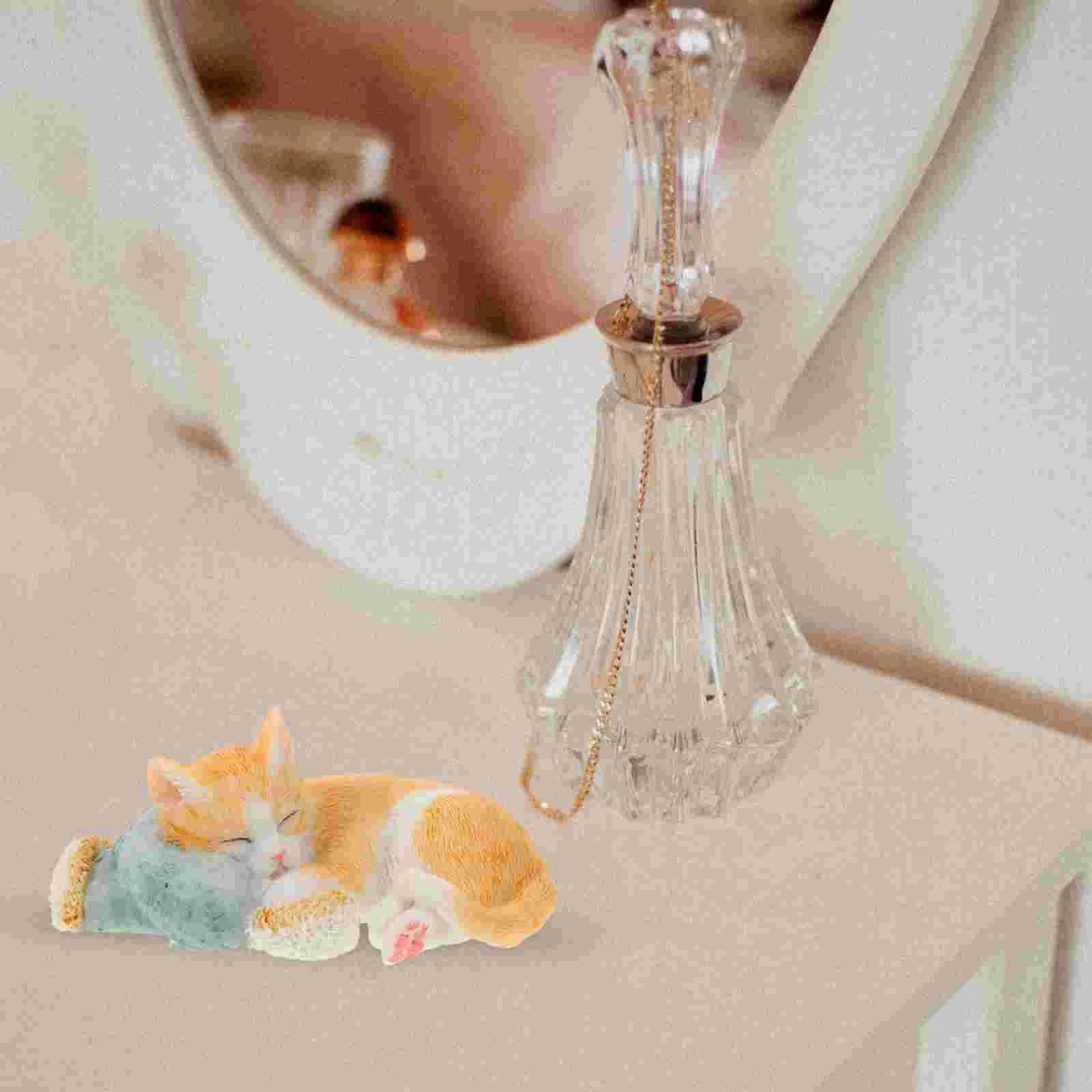

Cat Ornaments Resin Statue Mini Garden Decorative Lifelike Lawn Figurine Miniatures Cartoon
