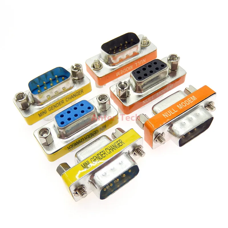 DB9 9-контактный переходник «штырь-гнездо»/«штырь-штырь»/«гнездо-гнездо»/«мини-переходник», последовательный разъем RS232, Com-разъем