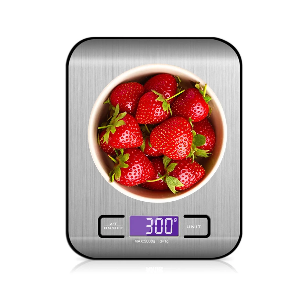 

Цифровые кухонные весы 5 кг/1 г 11 фунтов точные электронные пищевые весы из нержавеющей стали для приготовления пищи выпечки мини измерительные инструменты