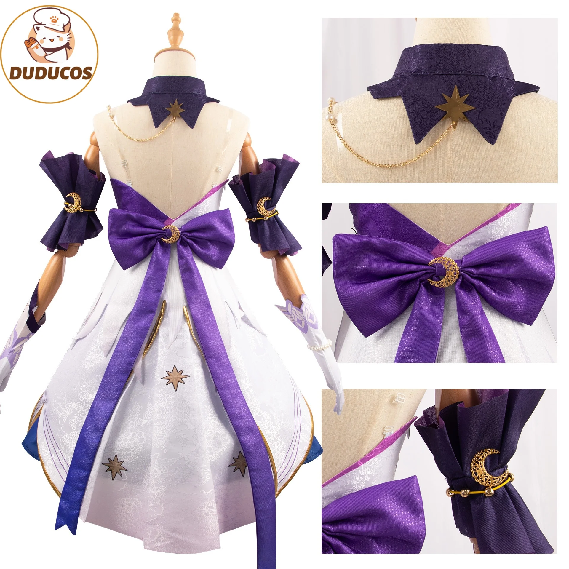 DUDU R Robin Cosplay Costume Dress Wig Honkai Star Rail Uniform Headwear Earrings Singer Sunday Halloween Party for Women Props