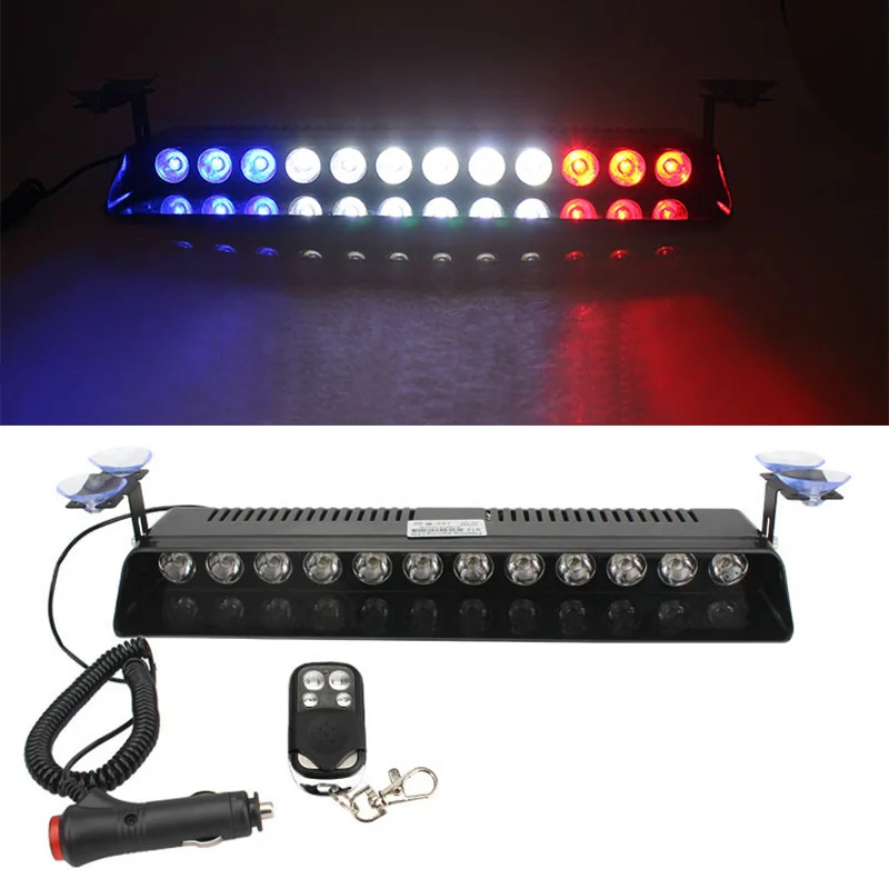 

For Car Goods Car sucker strobe light 12LED 3W police strobe light emergency strobe warning light windshield strobe light