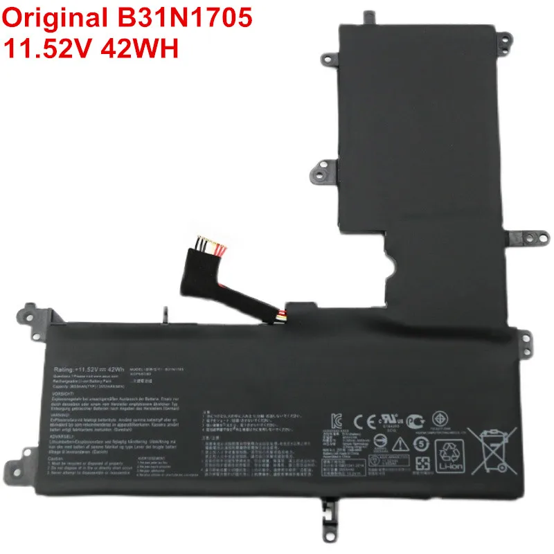

11.52V 42WH 6Cell Genuine B31N1705 Laptop Battery For Asus ZenBook Flip UX460UA TP410 TP410UF TP410UA TP410UAR UX331UA Notebook