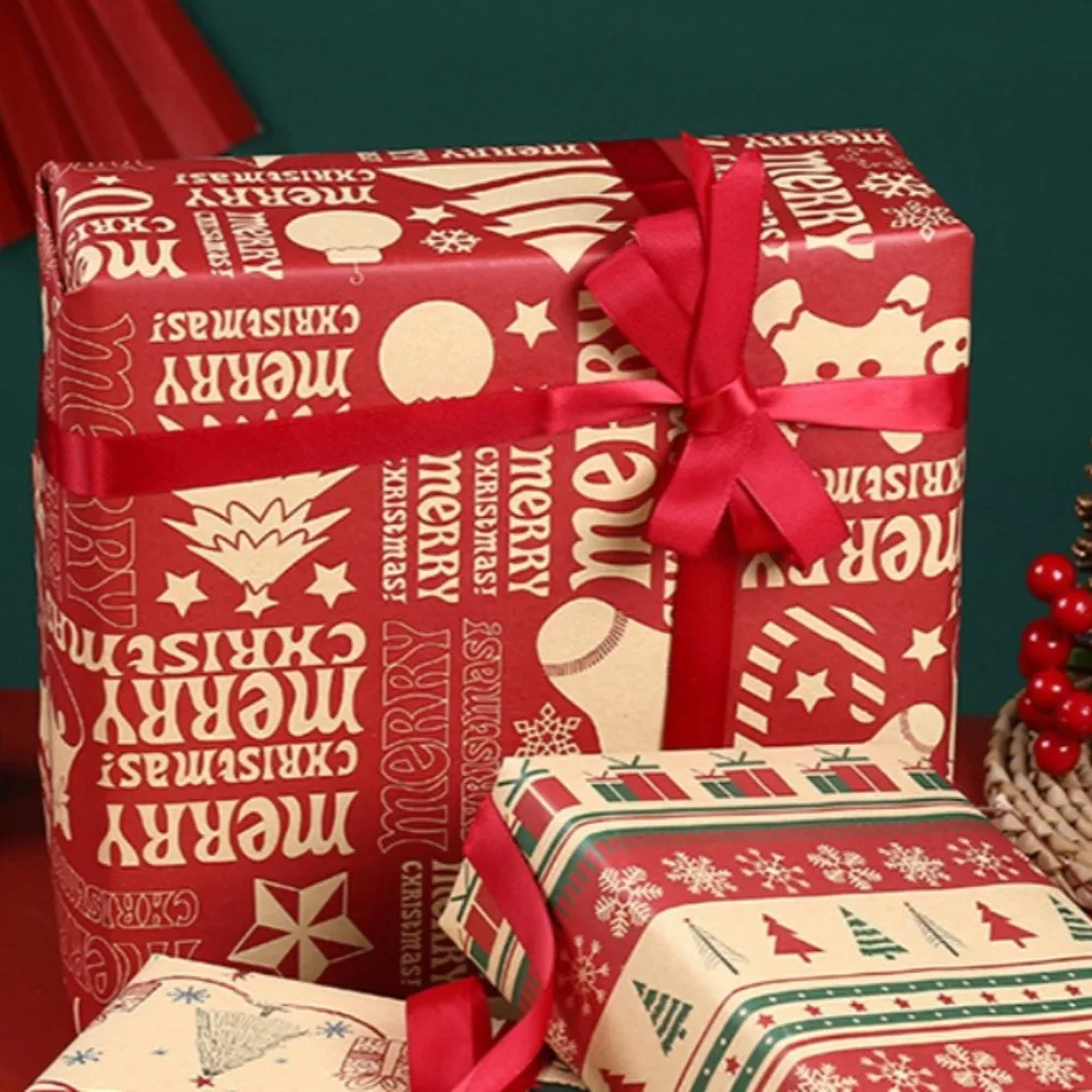 Упаковочная бумага для рождественских подарков утолщенная рождественская
