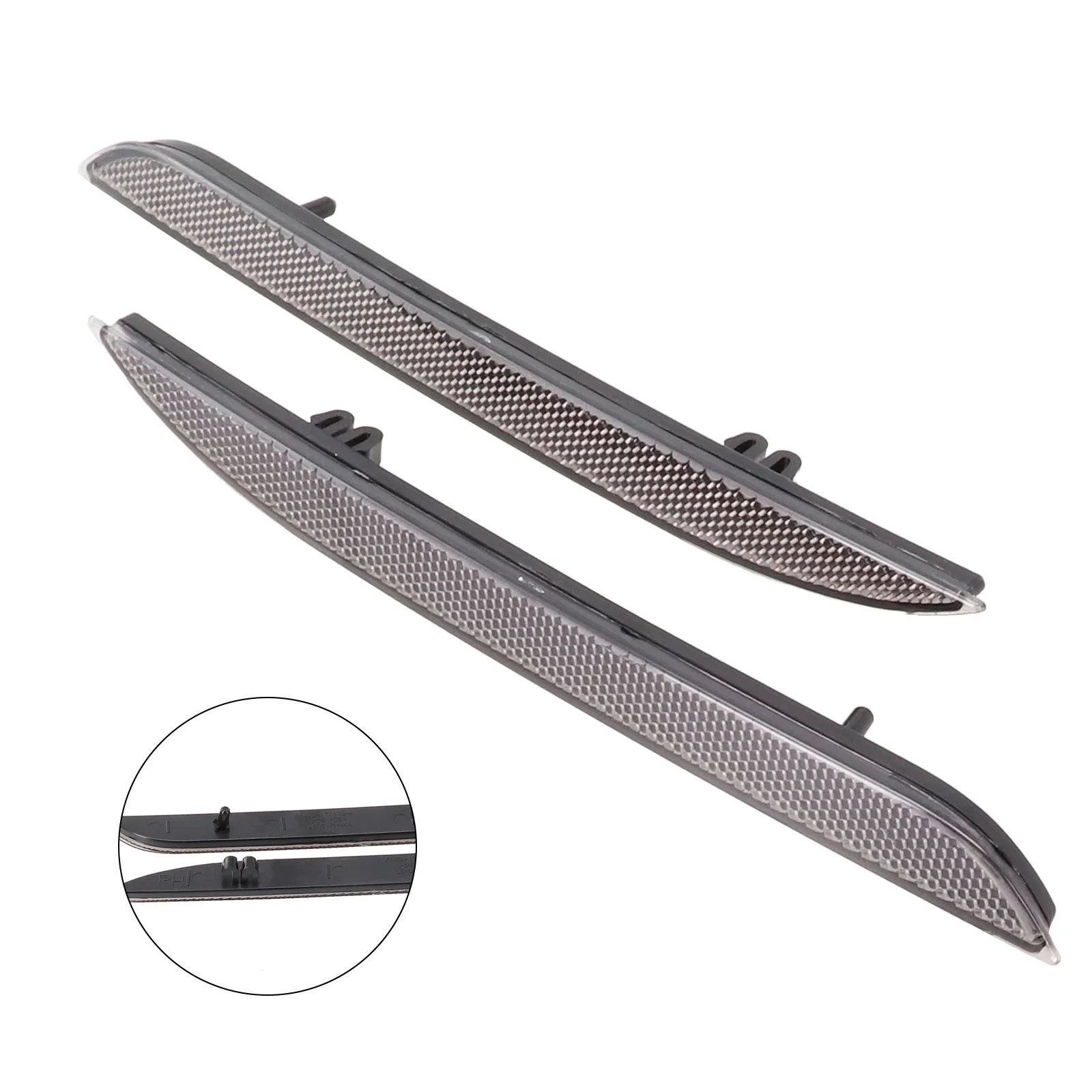 

Rear Bumper Smoked Lens Reflector Lenses 2pcs ABS Auto Rear Bumper Rear Reflectors FR3Z-15A448-A FR3Z-15A449-A