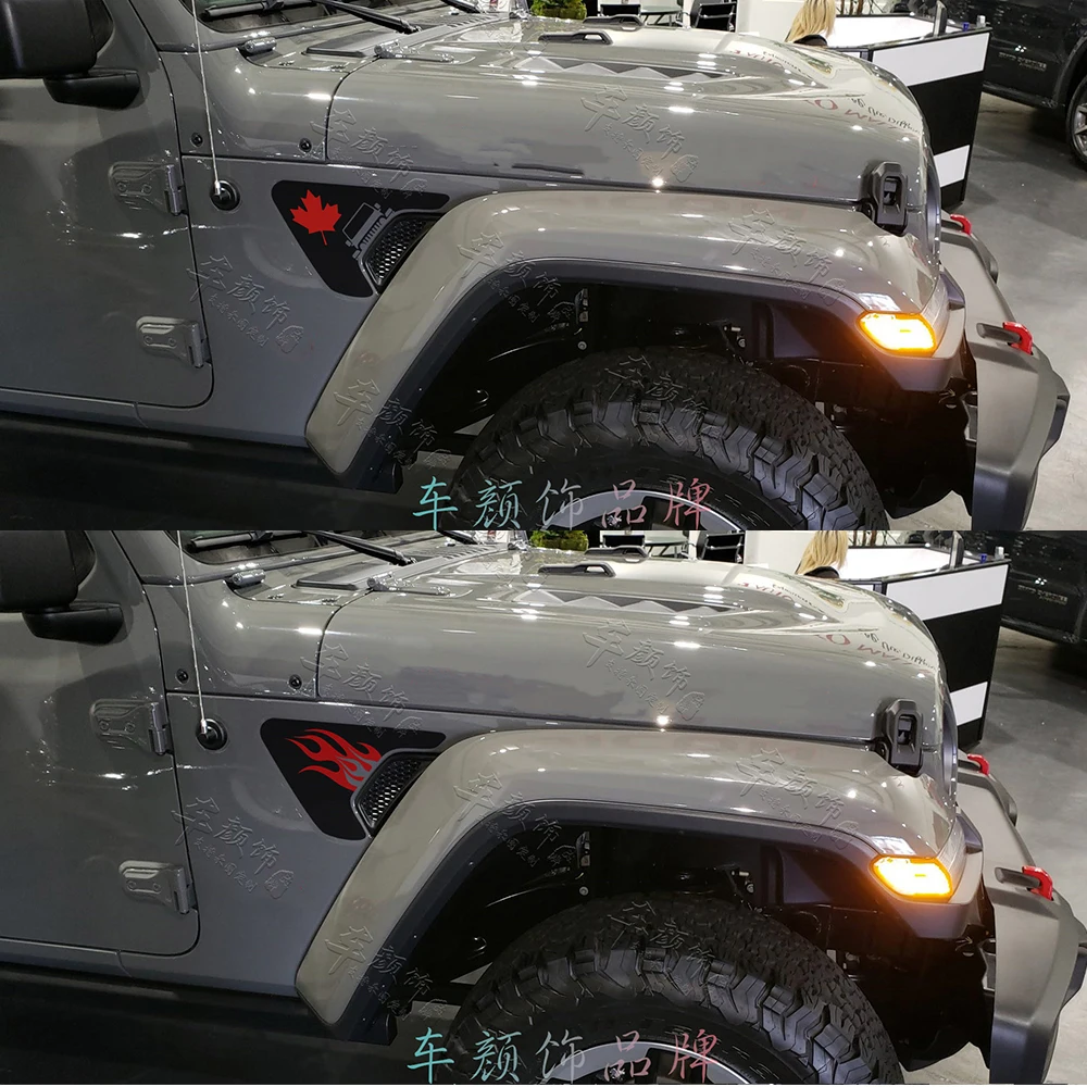 

2 шт., декоративные виниловые наклейки для Jeep Wrangler