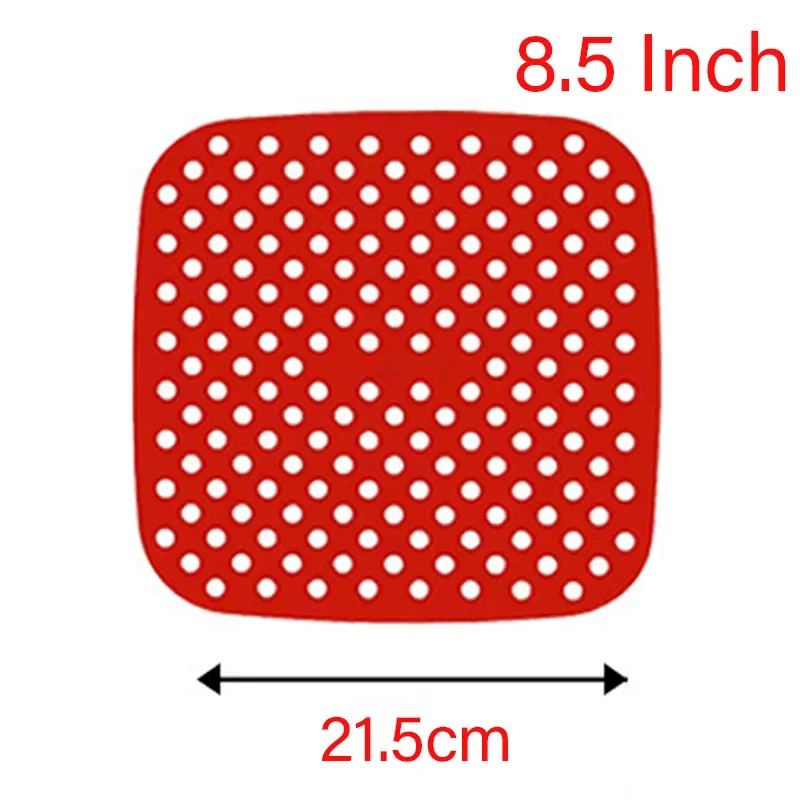 

Многоразовые подкладки для фритюрницы, квадратный круглый антипригарный перфорированный коврик, пластина для пиццы, гриль, Паровая выпечка, приготовление пищи, силиконовые коврики для корзины