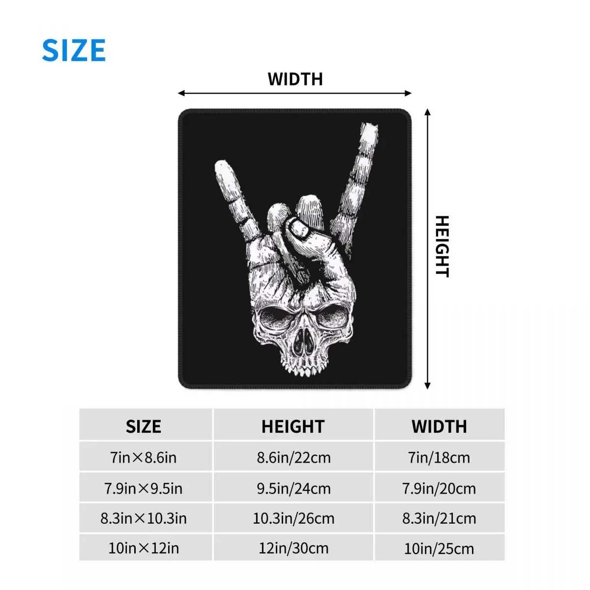 Коврик для мыши из тяжелого металла 1960s Рок-ролл Музыка ноутбука коврик с