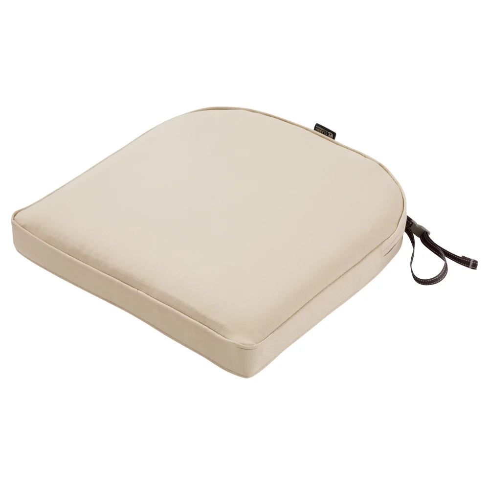 

OIMG Montlake FadeSafe Water-Resistant Contoured Patio Dining Seat Cushion, 18 X 18 X 2 Inch, Antique Beige