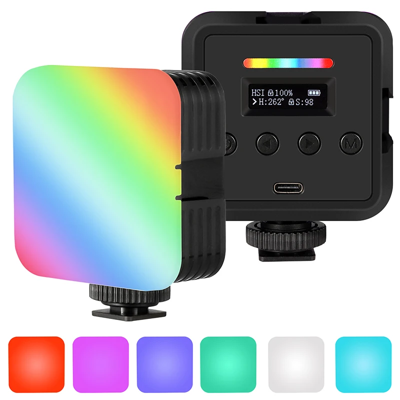 

RGB LED Video Light 2500K-9000K Portable Camera Full Color Light 2000mA LIthium Battery Capacity Fill Lamp For Youtube Tik Tok