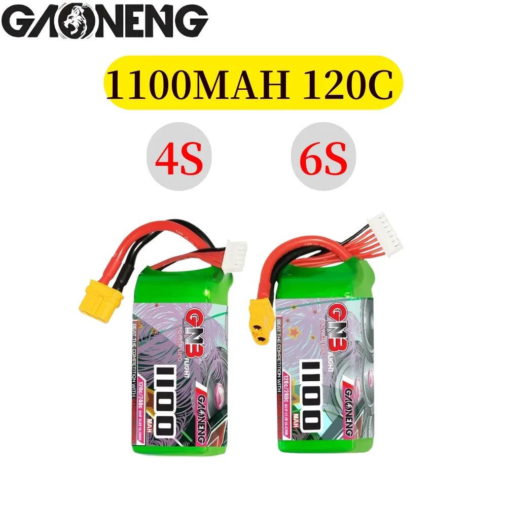 GAONENG GNB 1100 мАч 14 8 C Φ 22 2 V 6S RC LiPo аккумулятор с XT60 штепсельной вилкой вес новая модель