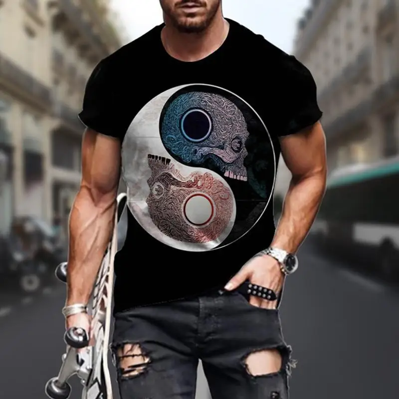 

Men's popular casual 3D digital printed short sleeve T-shirt fashion trend sports 3D printed T-shirt xs-6xl