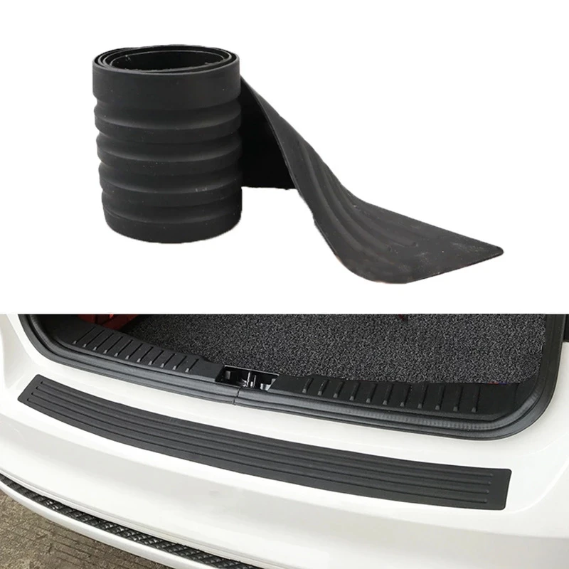 

Universal 104*9cm Car Trunk Door Sill Plate Protector Rear Bumper Guard Rubber Mouldings Pad Trim Cover Strip Car Styling