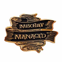 mischief managed collectible brooch metal badge lapel pin jacket jeans fashion jewelry accessories gift