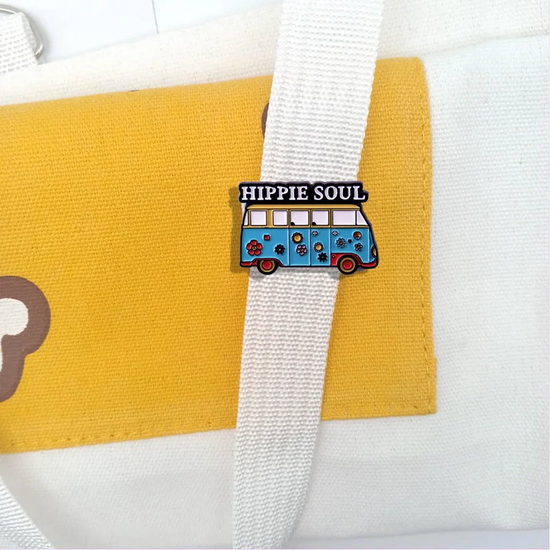 Автомобильный эмалированный значок Soul Bus модный металлический Забавный для