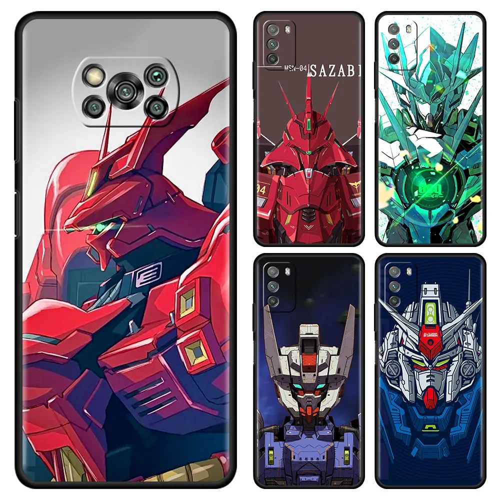 

Shockproof Case For Xiaomi Mi Poco X3 NFC M3 F1 F3 M4 Pro Soft Phone Cover 11 Lite 11T 10T 9T 9 Capa Luxury Gundam Wallpaper Sac