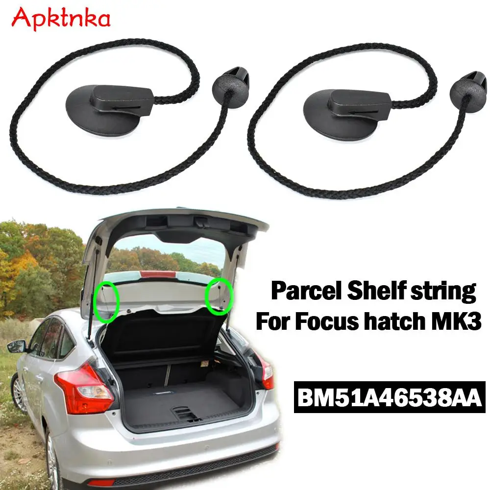 

2 шт. для Ford Focus 3 MK3 Hatchback 2012-2018 внутренняя задняя полка для посылок, внутренняя крышка Tonneau, ремешок, шнур BM51A46538AA